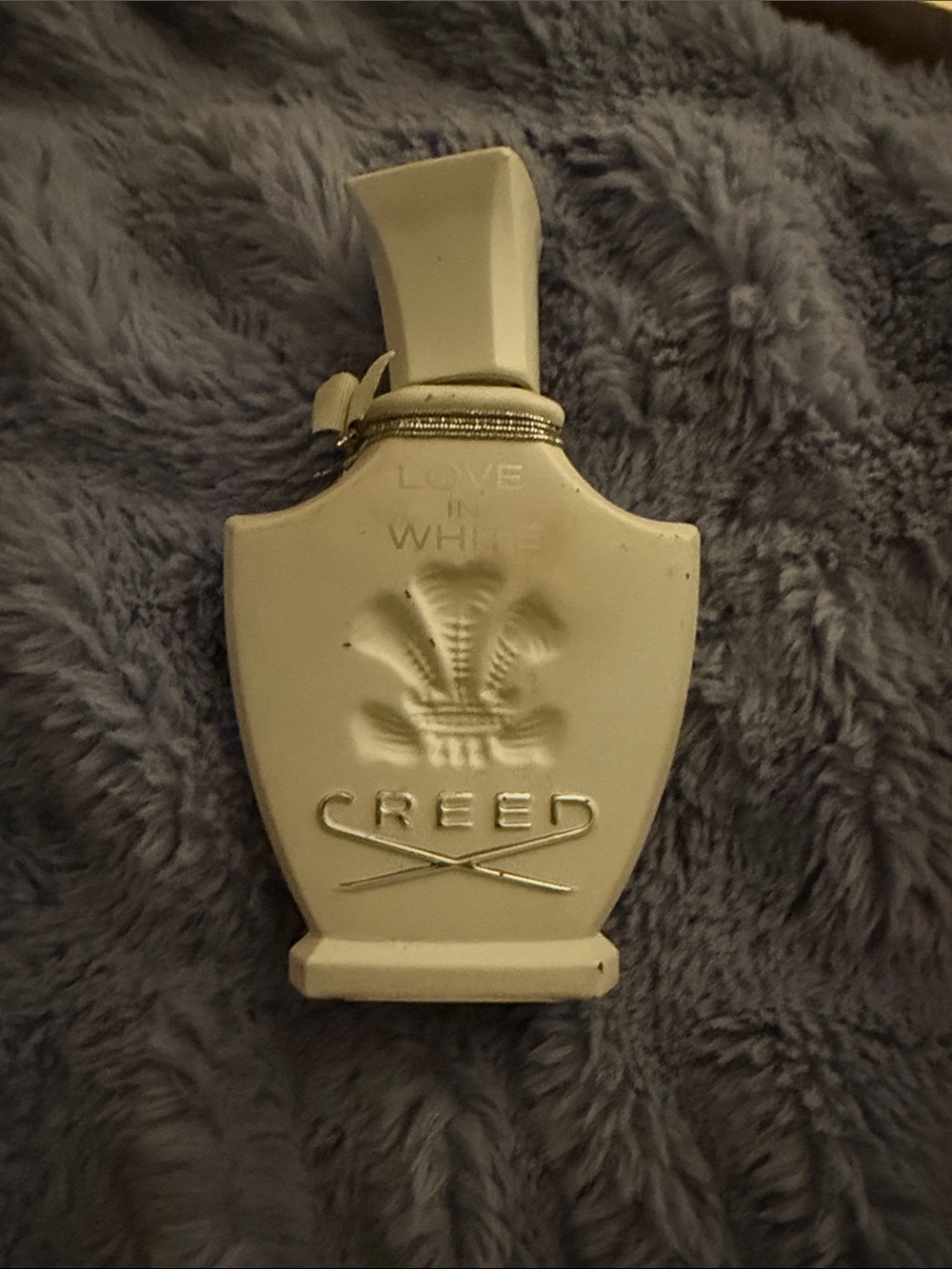 Creed Love In White Cream Bottle with Gold Accents